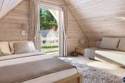 Domki drewniane - sypialnia